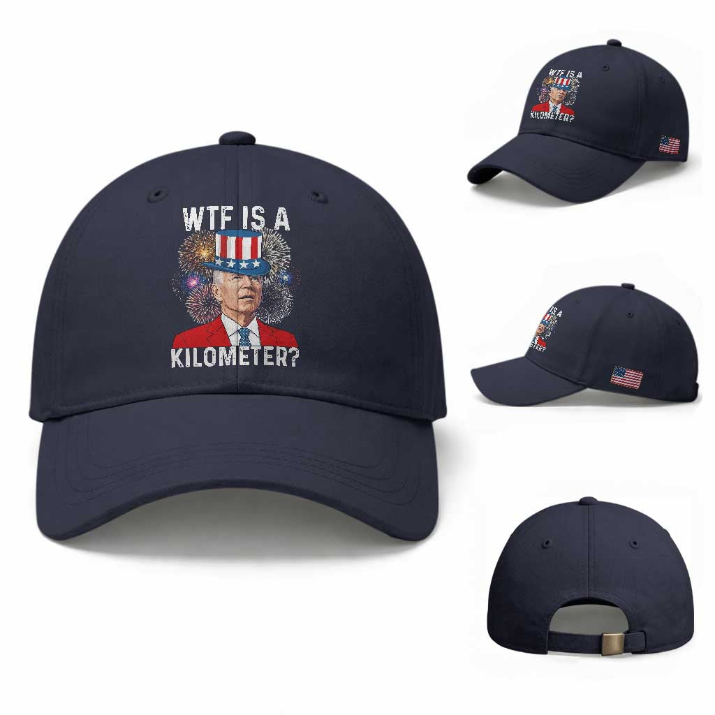 WTF is A Kilometer Baseball Cap Funny 4th of July