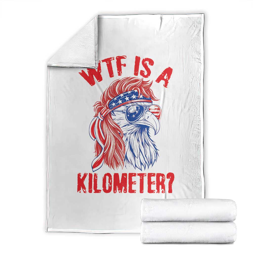 WTF is A Kilometer Throw Blanket Patriotic Eagle 4th of July USA American Flag