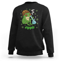 Rippit Frog Sweatshirt Funny 420 Stoner Weed Humor - Wonder Print Shop