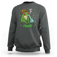 Rippit Frog Sweatshirt Funny 420 Stoner Weed Humor - Wonder Print Shop