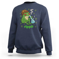 Rippit Frog Sweatshirt Funny 420 Stoner Weed Humor - Wonder Print Shop