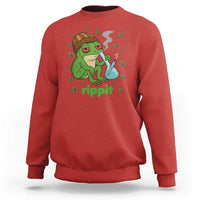 Rippit Frog Sweatshirt Funny 420 Stoner Weed Humor - Wonder Print Shop