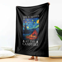 Funny Camping Throw Blanket Life Is Better At The Campfire - Wonder Print Shop