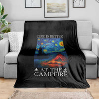 Funny Camping Throw Blanket Life Is Better At The Campfire - Wonder Print Shop