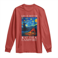 Funny Camping Long Sleeve Shirt Life Is Better At The Campfire - Wonder Print Shop