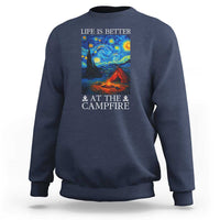 Funny Camping Sweatshirt Life Is Better At The Campfire - Wonder Print Shop