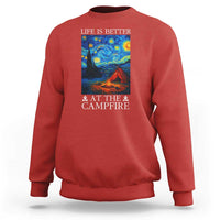 Funny Camping Sweatshirt Life Is Better At The Campfire - Wonder Print Shop
