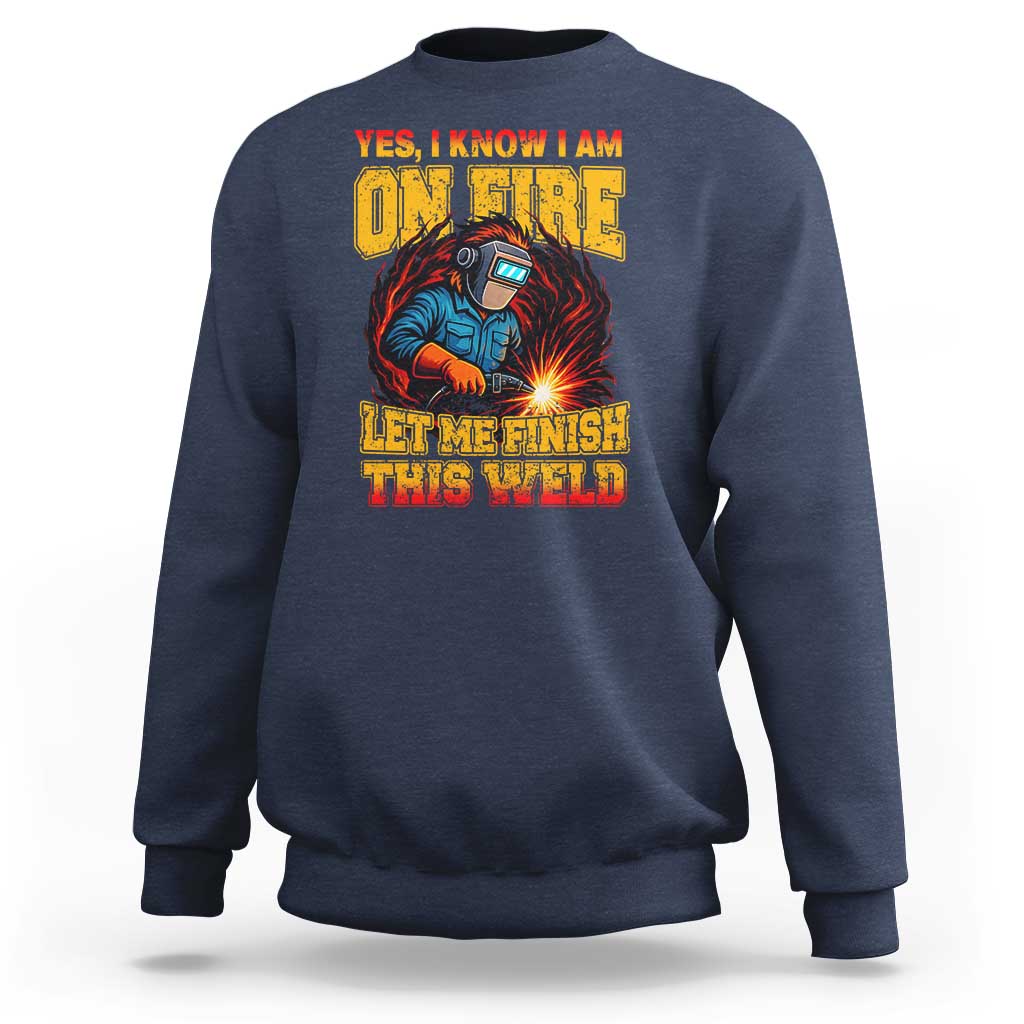 Funny Welding Bigfoot Sweatshirt Cryptid Welder Sasquatch - Wonder Print Shop