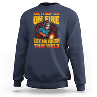 Funny Welding Bigfoot Sweatshirt Cryptid Welder Sasquatch - Wonder Print Shop