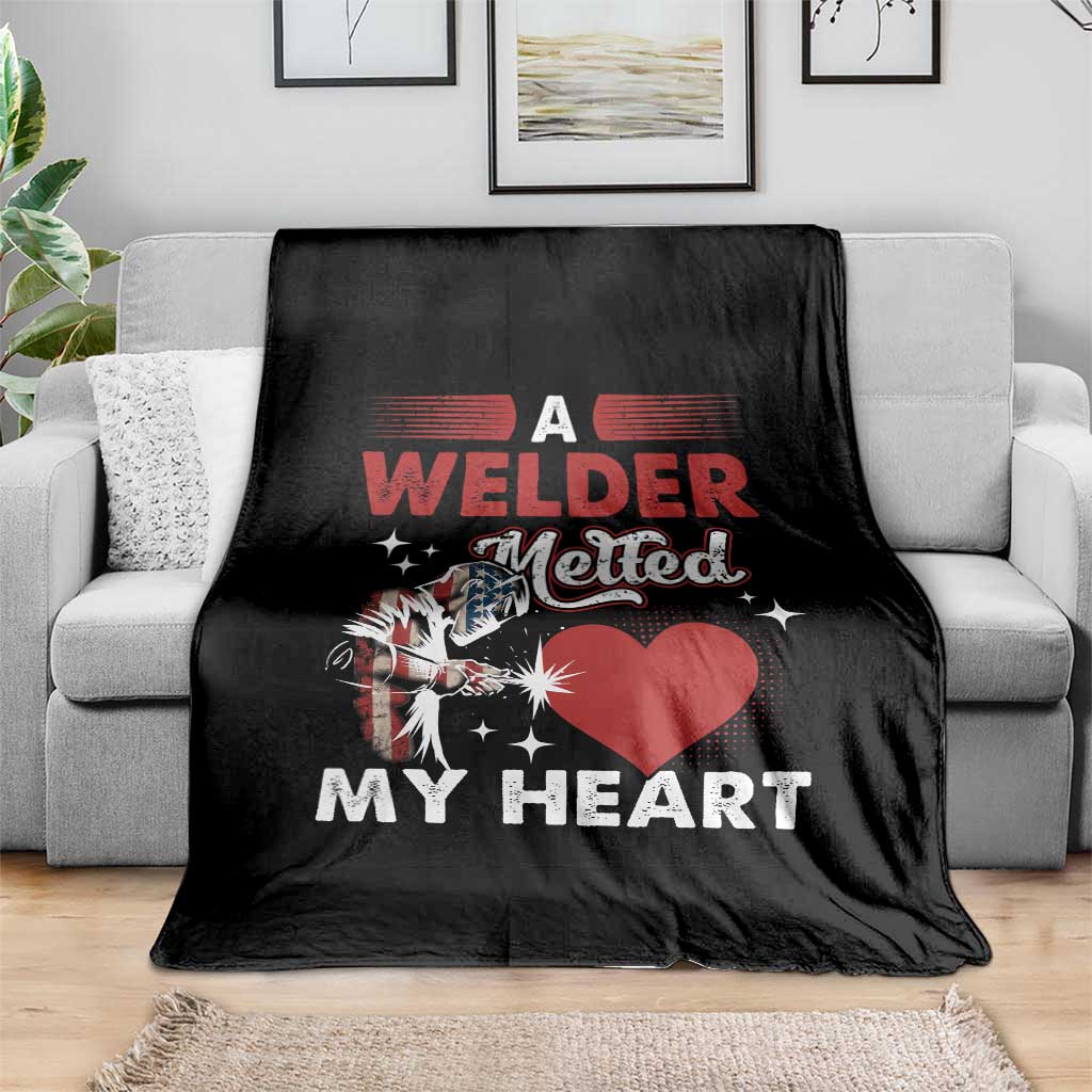 Funny Welding Welder Wife Girlfriend Throw Blanket - Wonder Print Shop