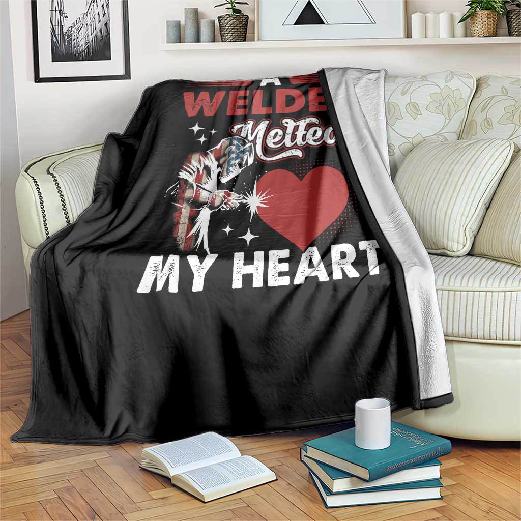 Funny Welding Welder Wife Girlfriend Throw Blanket - Wonder Print Shop
