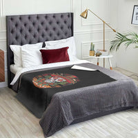 Sugar Skull Mexican Christmas Throw Blanket - Wonder Print Shop