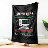 Tech Support Christmas Throw Blanket Tech The Halls With Cooking Cheer - Wonder Print Shop