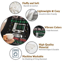 Tech Support Christmas Throw Blanket Tech The Halls With Cooking Cheer - Wonder Print Shop