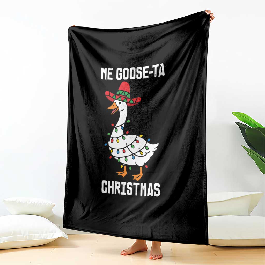 Me Goose Ta Throw Blanket Funny Mexican Christmas - Wonder Print Shop