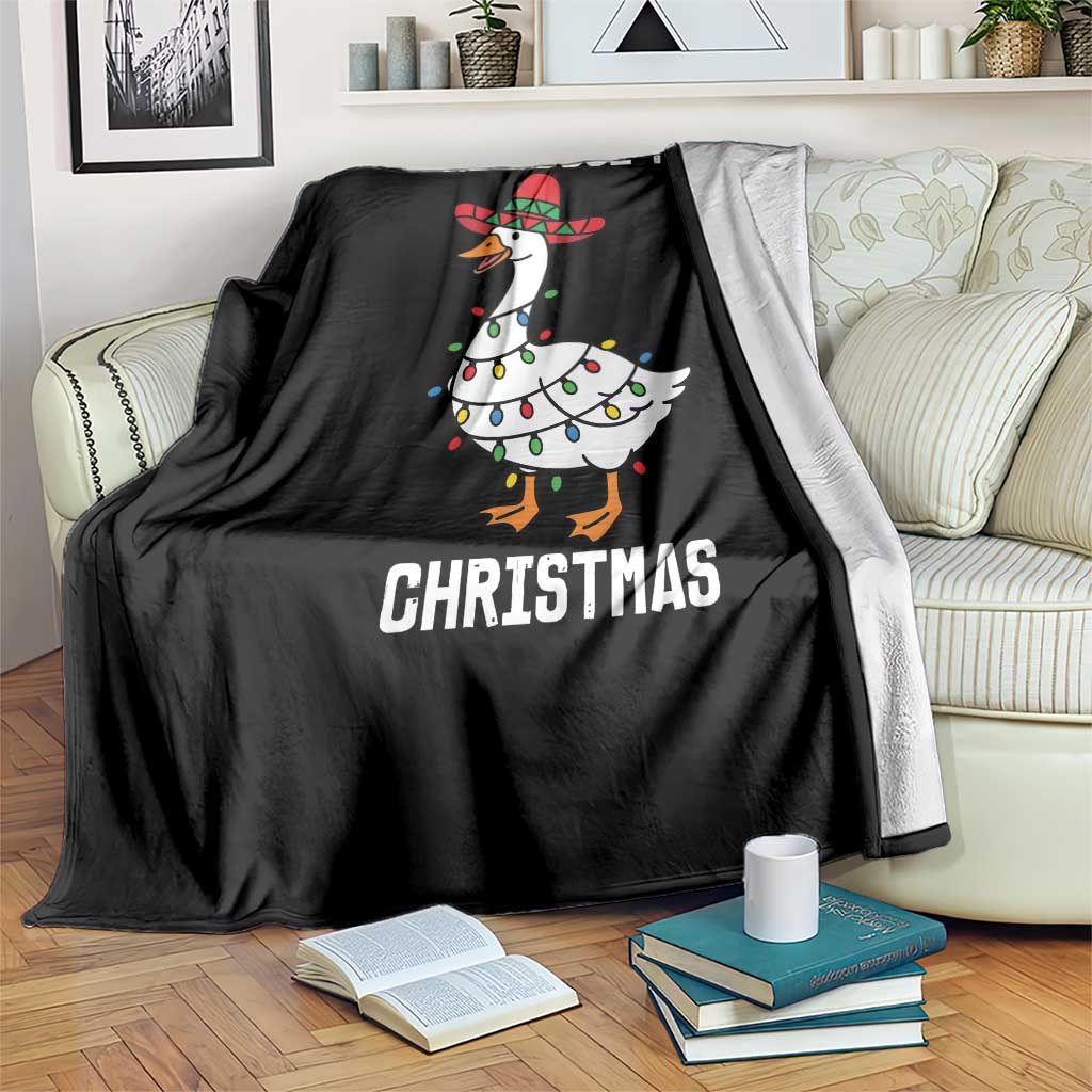 Me Goose Ta Throw Blanket Funny Mexican Christmas - Wonder Print Shop
