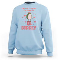 Funny Cowboy Frog Sweatshirt The Only Squat I'm Doin' Is Diddly - Wonder Print Shop