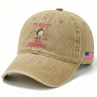 Funny Cowboy Frog Washed Cotton Baseball Cap The Only Squat I'm Doin' Is Diddly