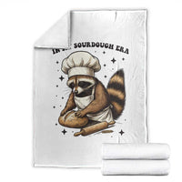 In My Sourdough Era Throw Blanket Funny Raccoon Baker - Wonder Print Shop