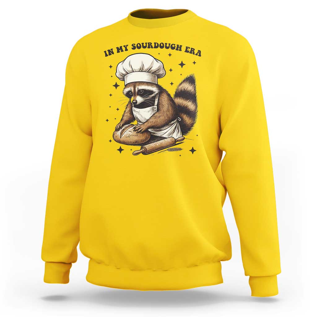 In My Sourdough Era Sweatshirt Funny Raccoon Baker - Wonder Print Shop