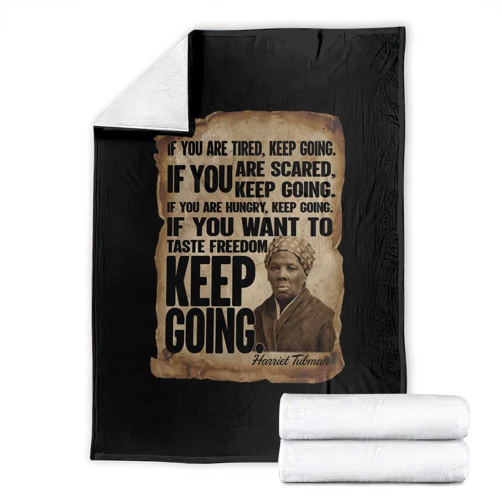 Harriet Tubman Quote Throw Blanket Black History African American
