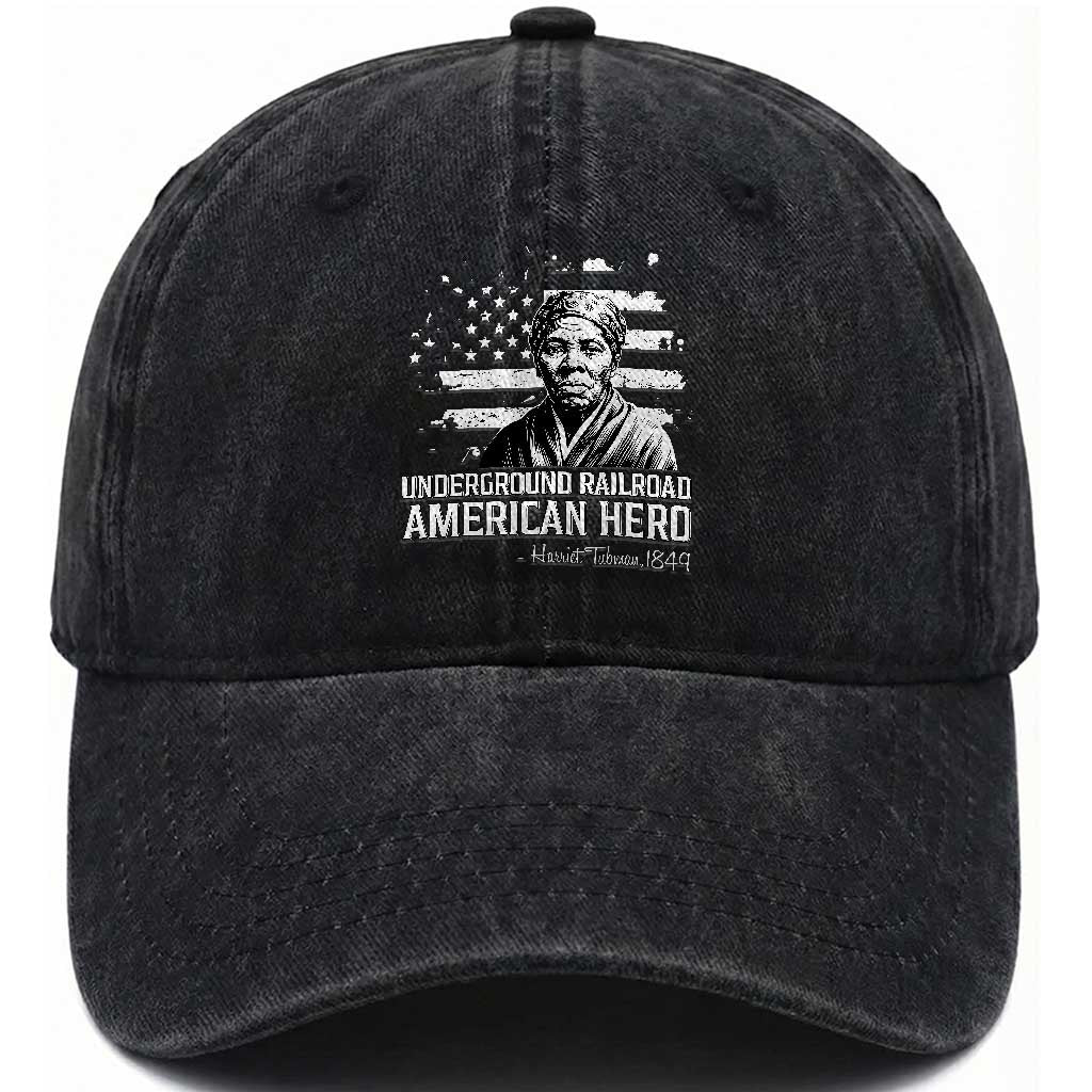 Harriet Tubman Washed Cotton Baseball Cap Underground Railroad American Hero History