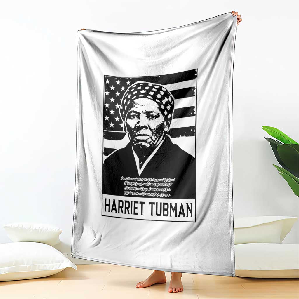 Harriet Tubman Quote Throw Blanket Black History Month