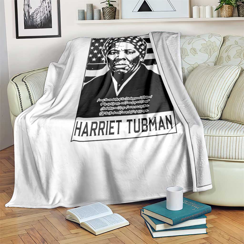 Harriet Tubman Quote Throw Blanket Black History Month