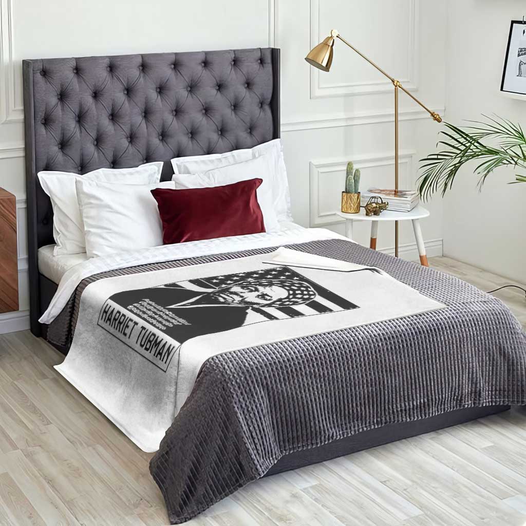Harriet Tubman Quote Throw Blanket Black History Month