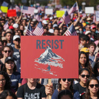 Funny Penguin Protest Protest Sign Resist Penguin Mountain Hiking Meme