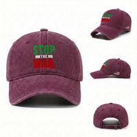 Free Iran Support Iranian MIGA Washed Cotton Baseball Cap Stop The War