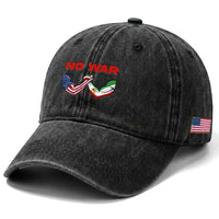 Free Iran Washed Cotton Baseball Cap No War Support Iranian Freedom