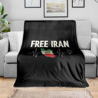 Free Iran Flag Throw Blanket Support Iranian Freedom