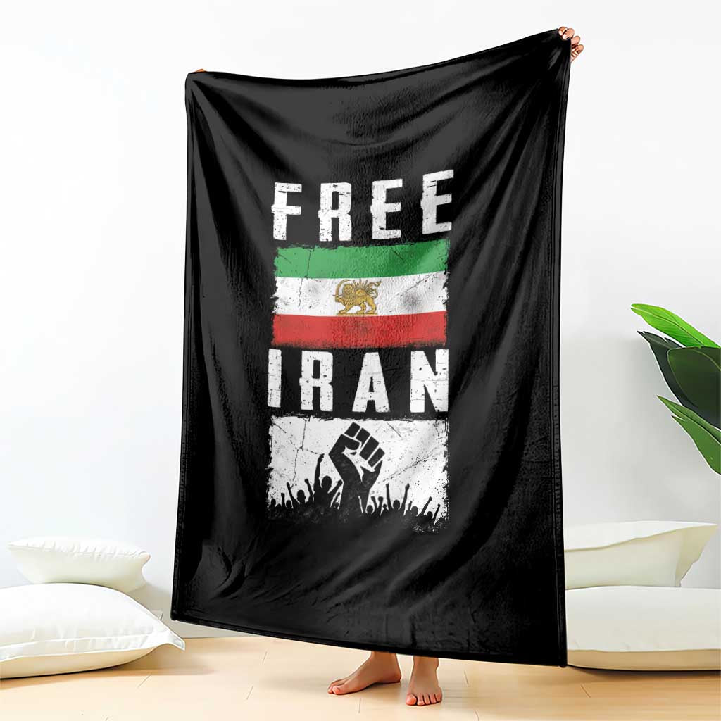Free Iran Throw Blanket Support Iranian Freedom