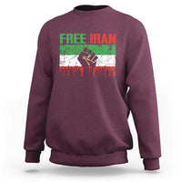 Free Iran Flag Sweatshirt Support Iranian Freedom No War