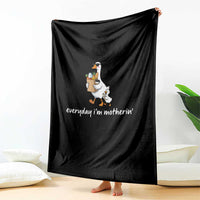 Everyday I'm Motherin Throw Blanket Funny Goose Mom