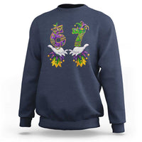 67 Mardi Gras Meme Sweatshirt Funny Six Seven Hand Carnival Trendy