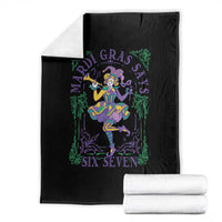 67 Mardi Gras Throw Blanket Funny Six Seven Carnival Trendy