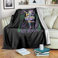 67 Mardi Gras Throw Blanket Funny Six Seven Carnival Trendy