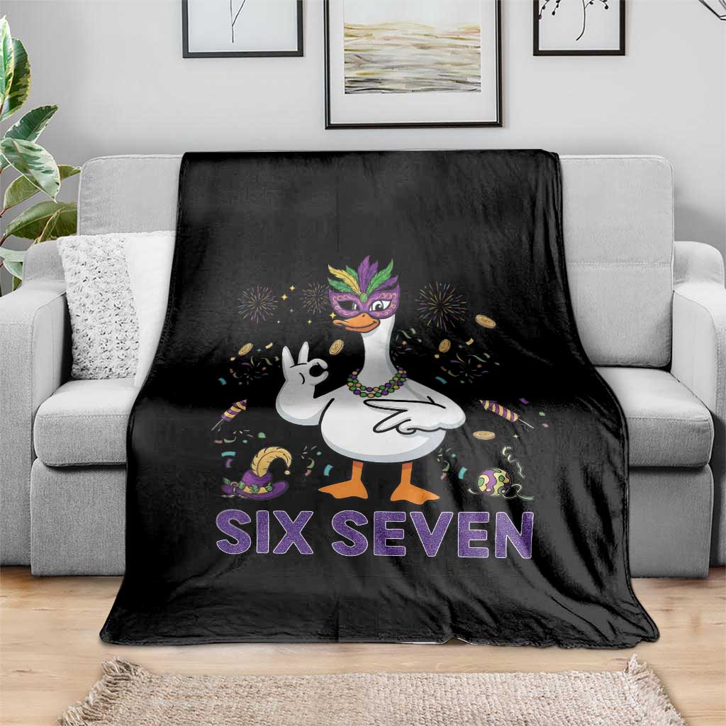 67 Mardi Gras Throw Blanket Funny Goose Meme Carnival Trendy