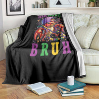 67 Mardi Gras Throw Blanket Funny Crawfish Six Seven Bruh Meme