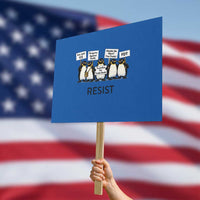 Penguins Resist Protest Sign Nihilist Penguin Anti-Government Meme