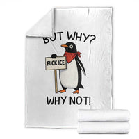 Fck ICE Throw Blanket Nihilist Penguin Anti-Government Meme