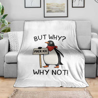 Fck ICE Throw Blanket Nihilist Penguin Anti-Government Meme