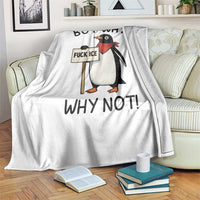 Fck ICE Throw Blanket Nihilist Penguin Anti-Government Meme