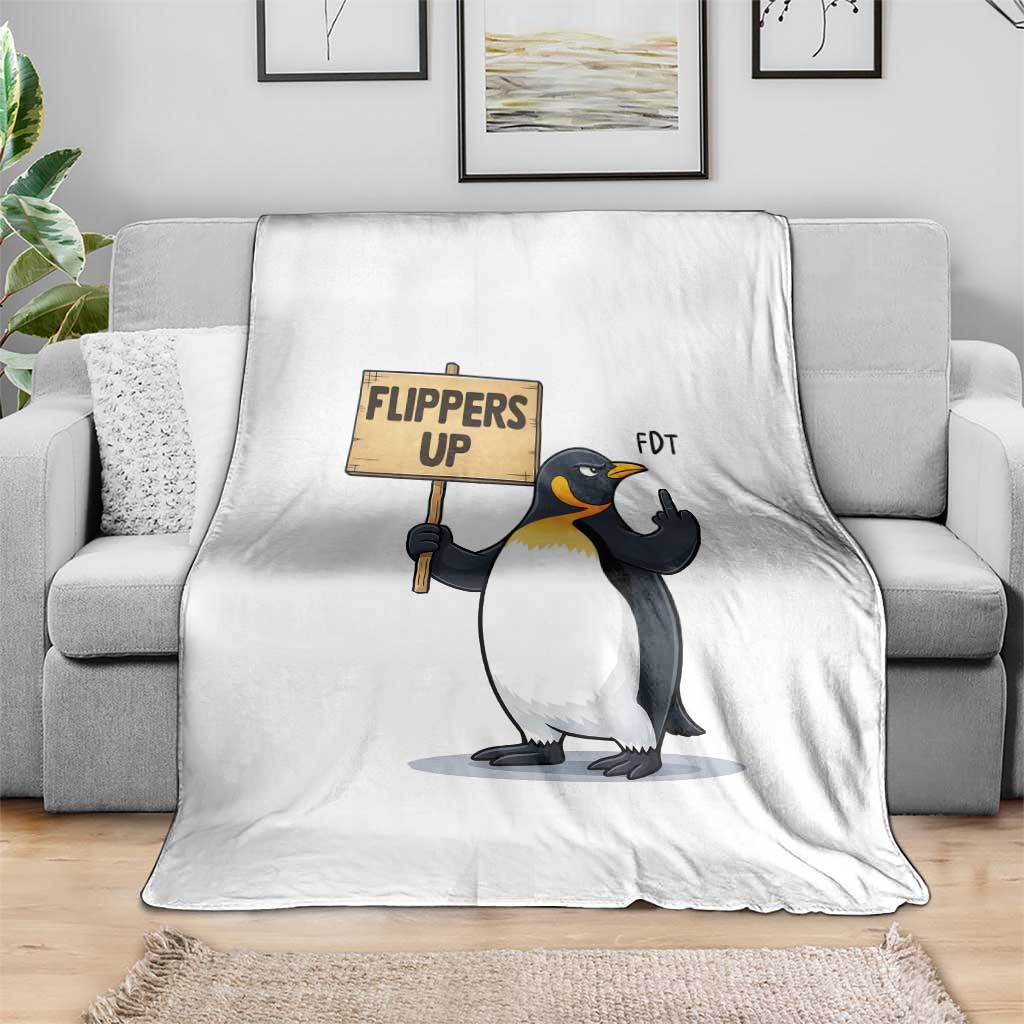 Penguins Resist Throw Blanket Flippers Up Protest