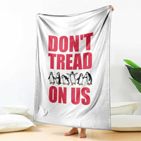 Funny Penguins Resist Protest Throw Blanket Don't Tread On Us