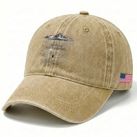 Funny Nihilist Penguin Hiking Washed Cotton Baseball Cap No Plan Just Forward