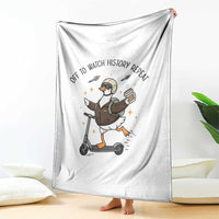 Funny Goose Support Freedom Meme Throw Blanket Off To Watch History Repart