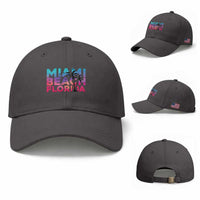 Miami Beach Florida Proud Baseball Cap Floridian Retro Palms Trees